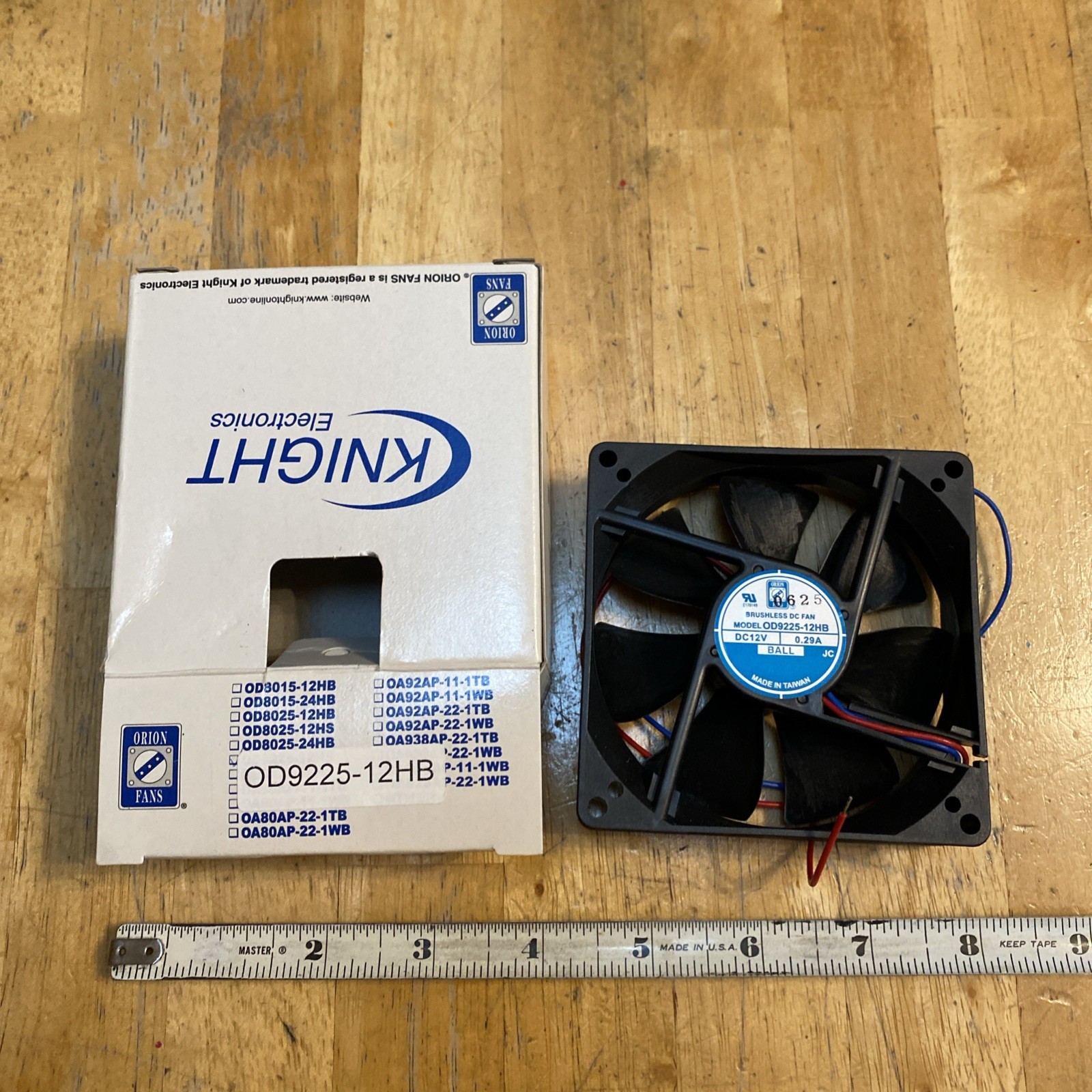 ORION Knight OD9225-12HB BALL BEARING BRUSHLESS 12V 0.29A DC COOLING FAN NIB