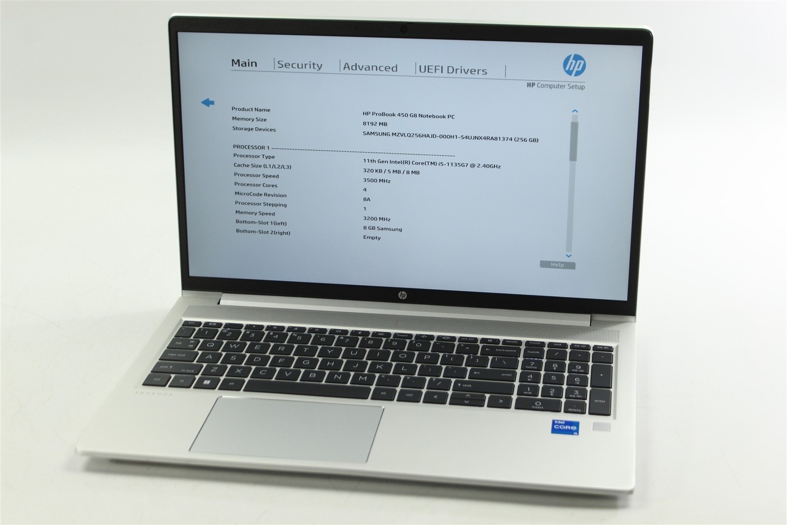 HP ProBook 450 G8 15.6″ FHD i5-1135G7 2.4GHz 256GB SSD 8GB RAM W11P