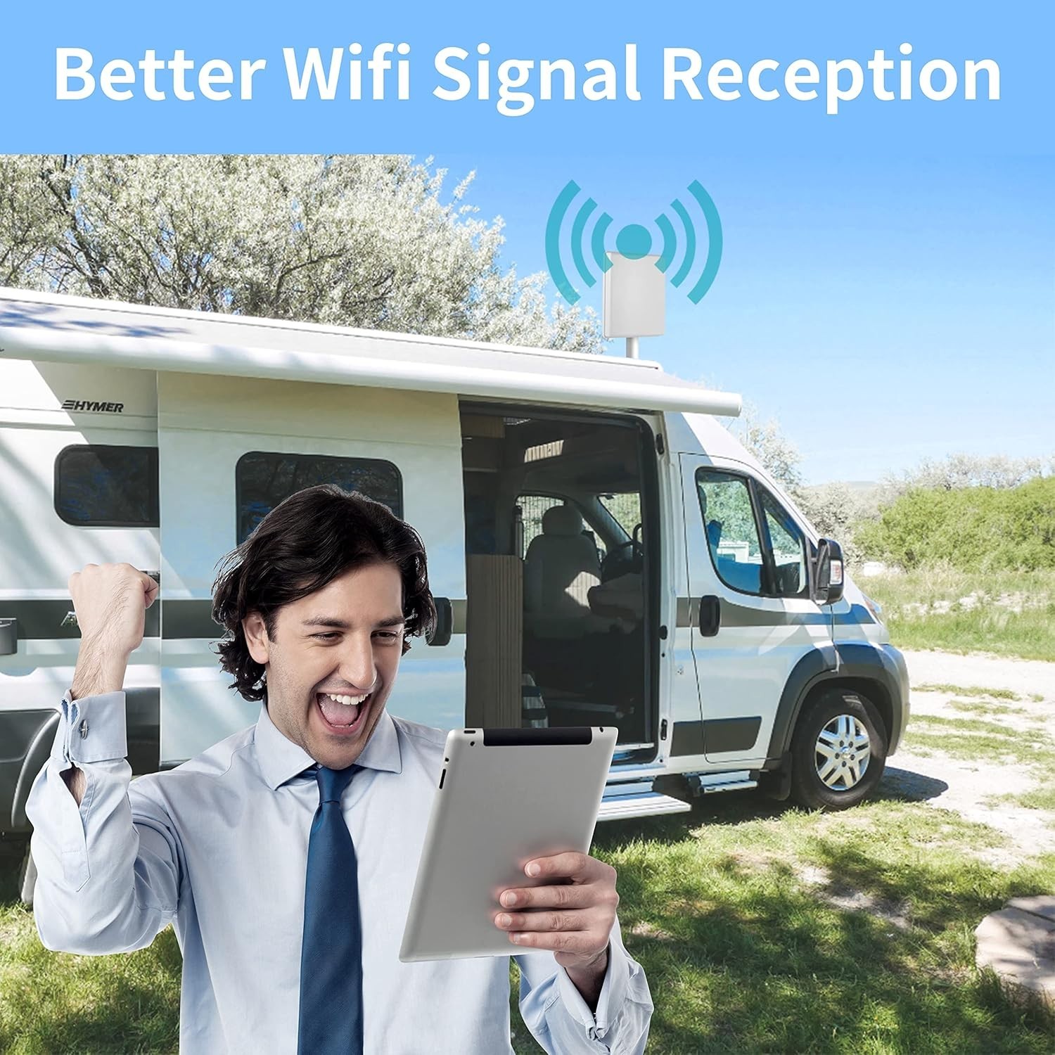 Outdoor 15dBi Dual Band WiFi 2.4GHz 5GHz 5.8GHz Long-Range Directional Panel …