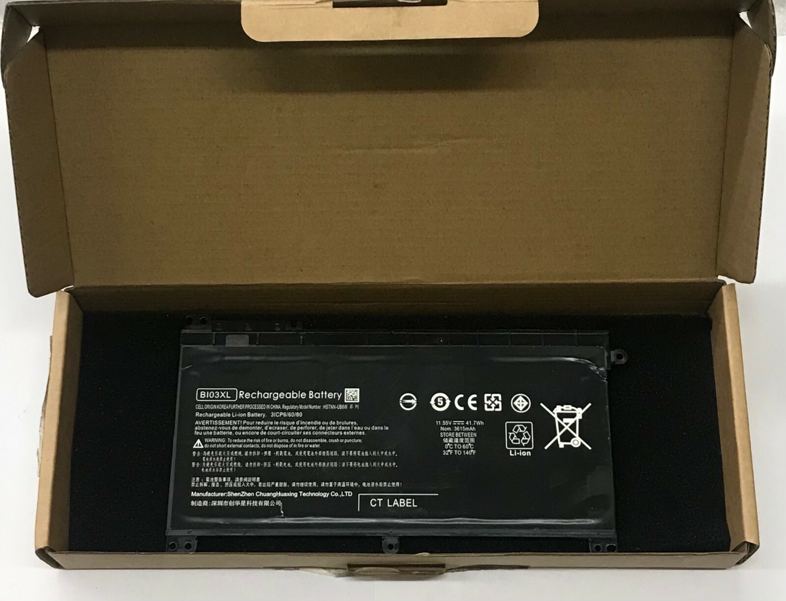 For HP Pavilion Notebook Laptop Battery BI03XL X360 13-U Series HSTNN-UB6W