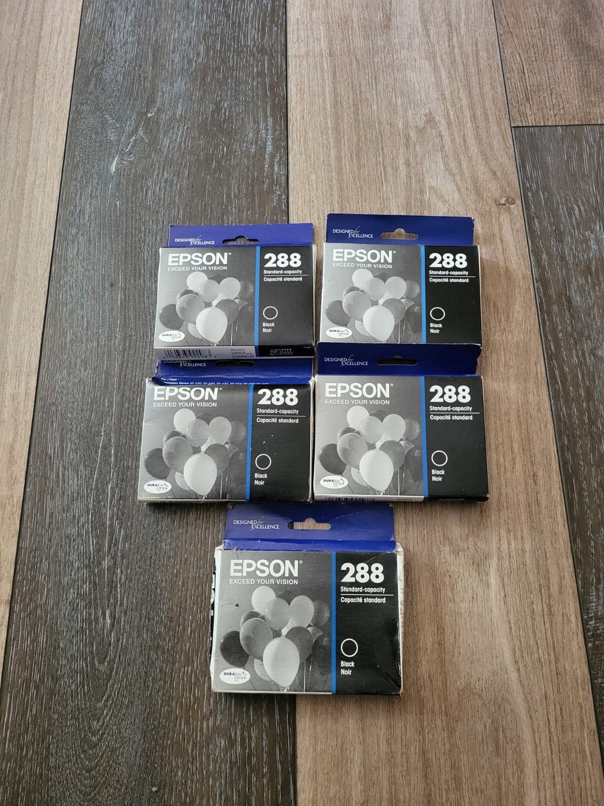 (6 Boxes) Epson 288 Black Ink Cartridges T288120 Brand New Expired