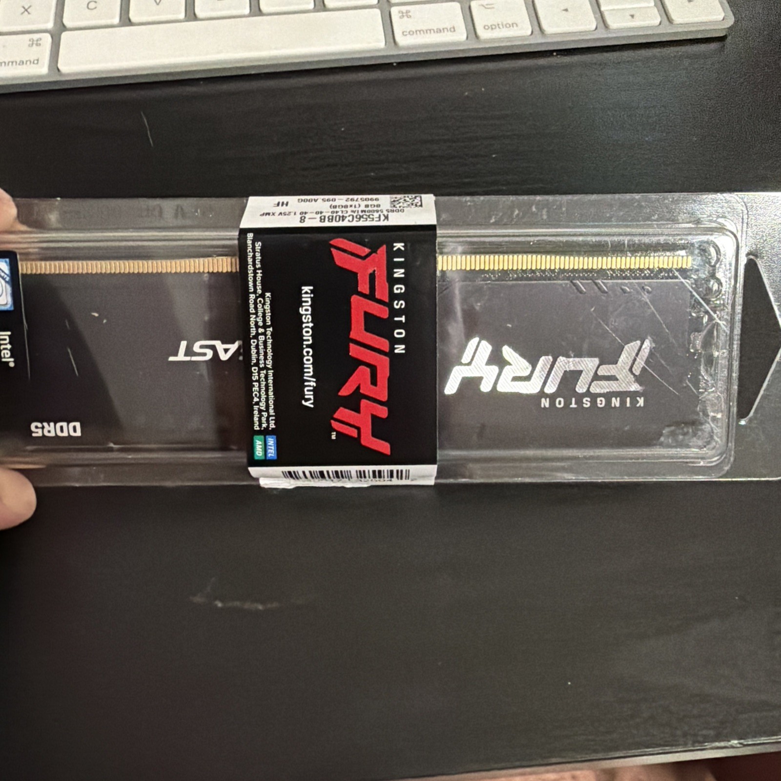 Kingston FURY Beast DDR5 8GB 5600MT/s DIMM Intel XMP Certified Memory