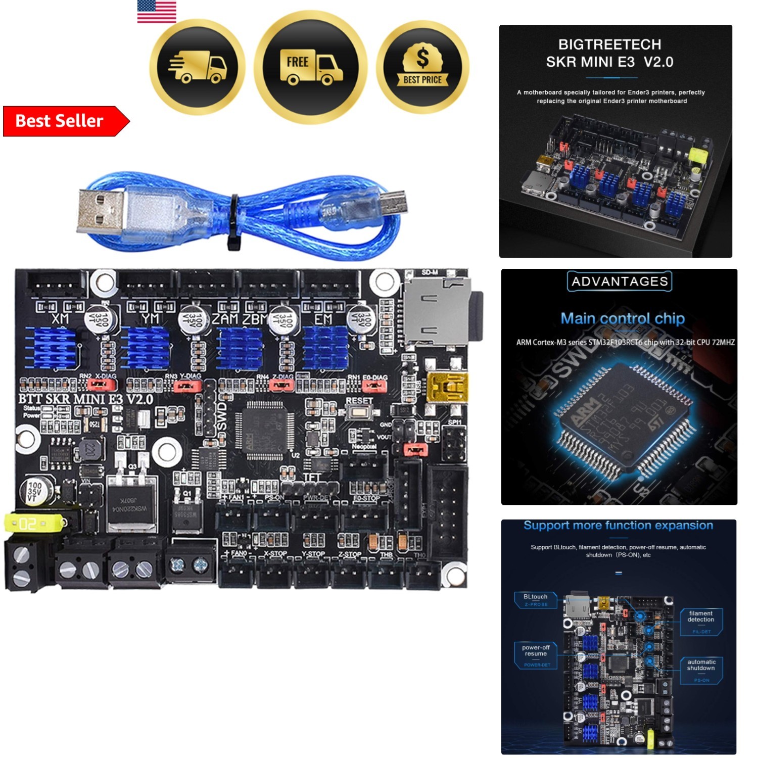3D Printer Control Board Silent Motherboard for Ender 3 V2 V3 Pro Ender 5 32Bit