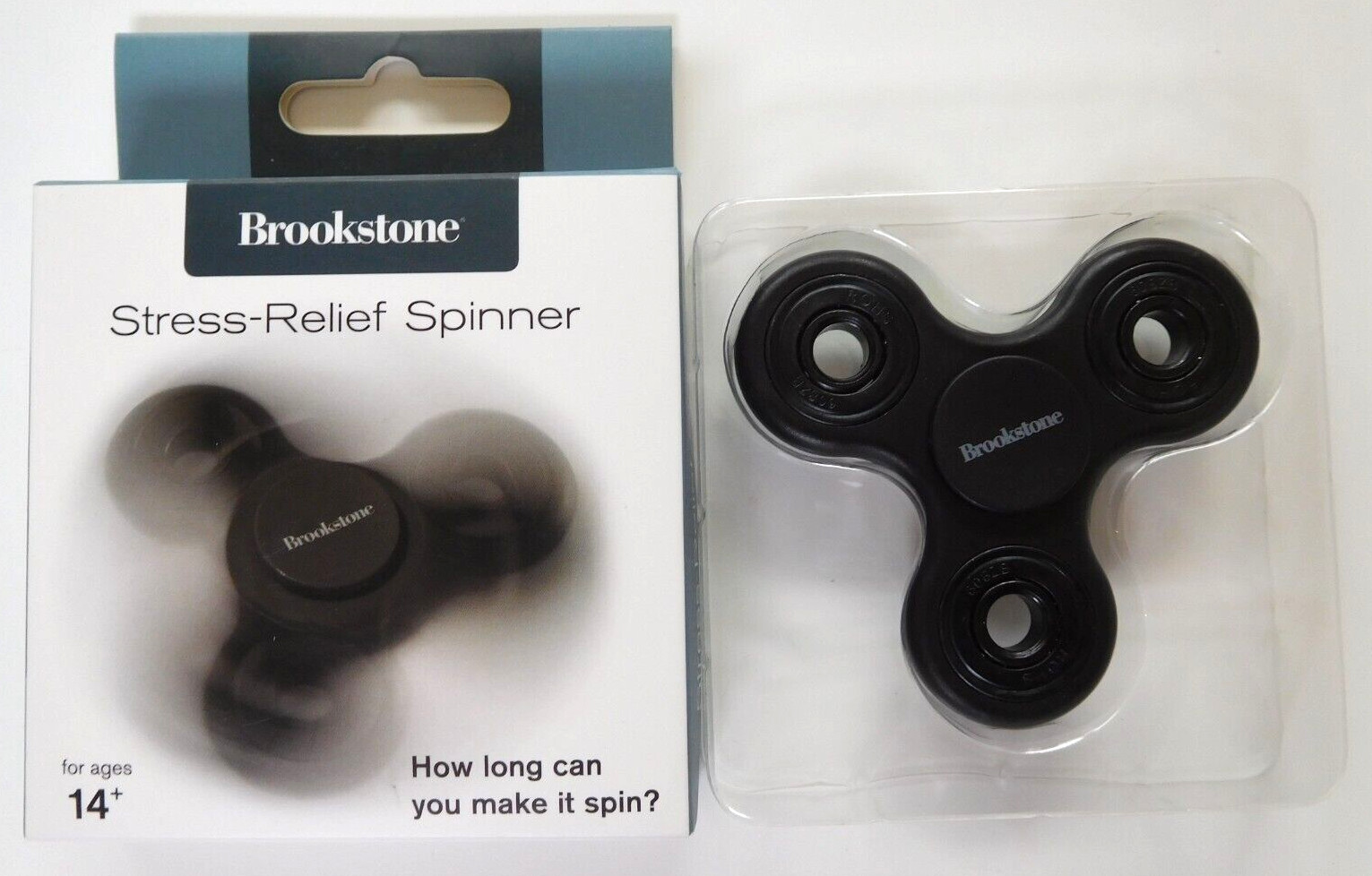 new BROOKSTONE STRESS-RELIEF SPINNER ~ FIDGET anxiety adhd autism focus sensory