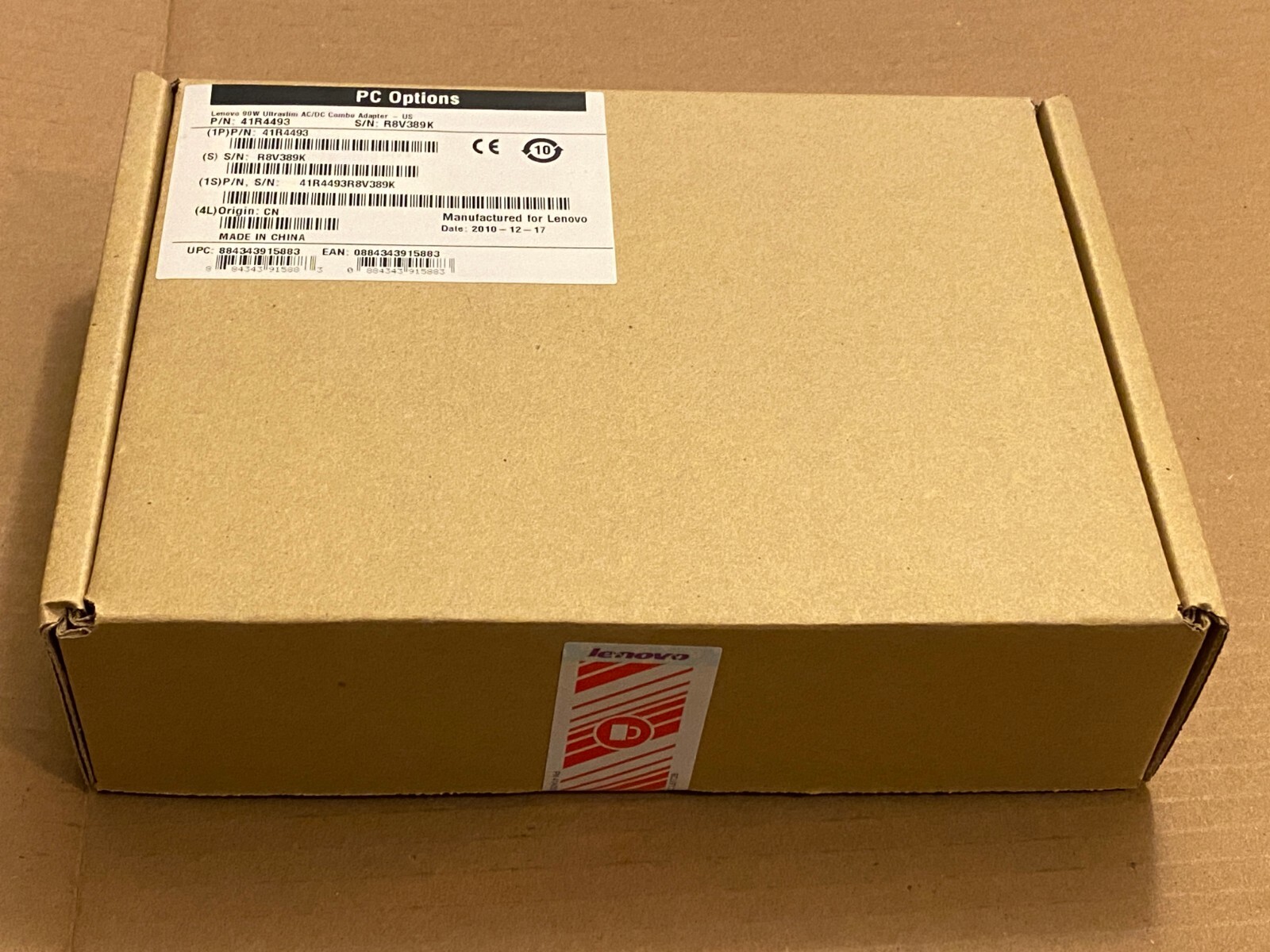 New Lenovo 90W Ultra Slim AC/DC Combo Power Adapter & Car Charger 41R4538 20V 5V