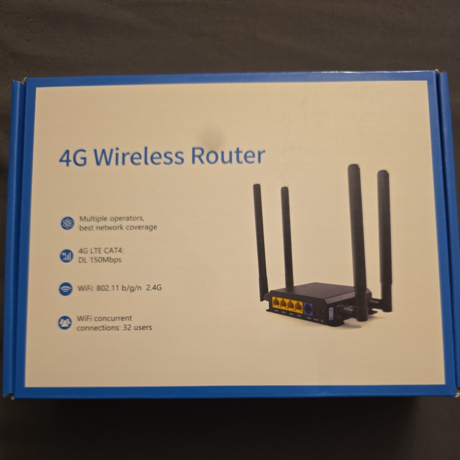4G LTE Router, 300 Mbps Cat4 Wireless Wi-Fi Router, with Industrial G…