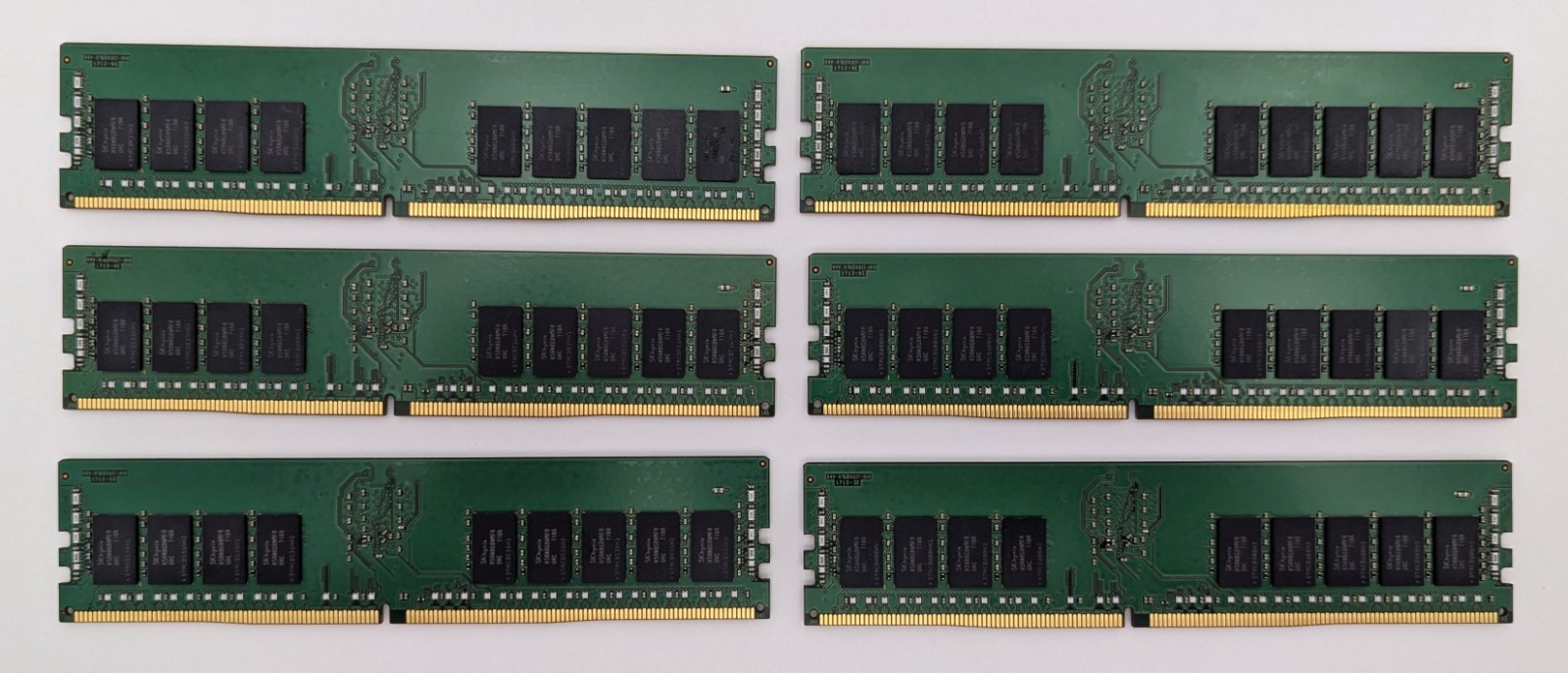Lot 6x SK Hynix 16GB DDR4 2Rx8 PC4-2400T-RE1-11 Server ECC RAM HMA82GR7MFR8N-UH