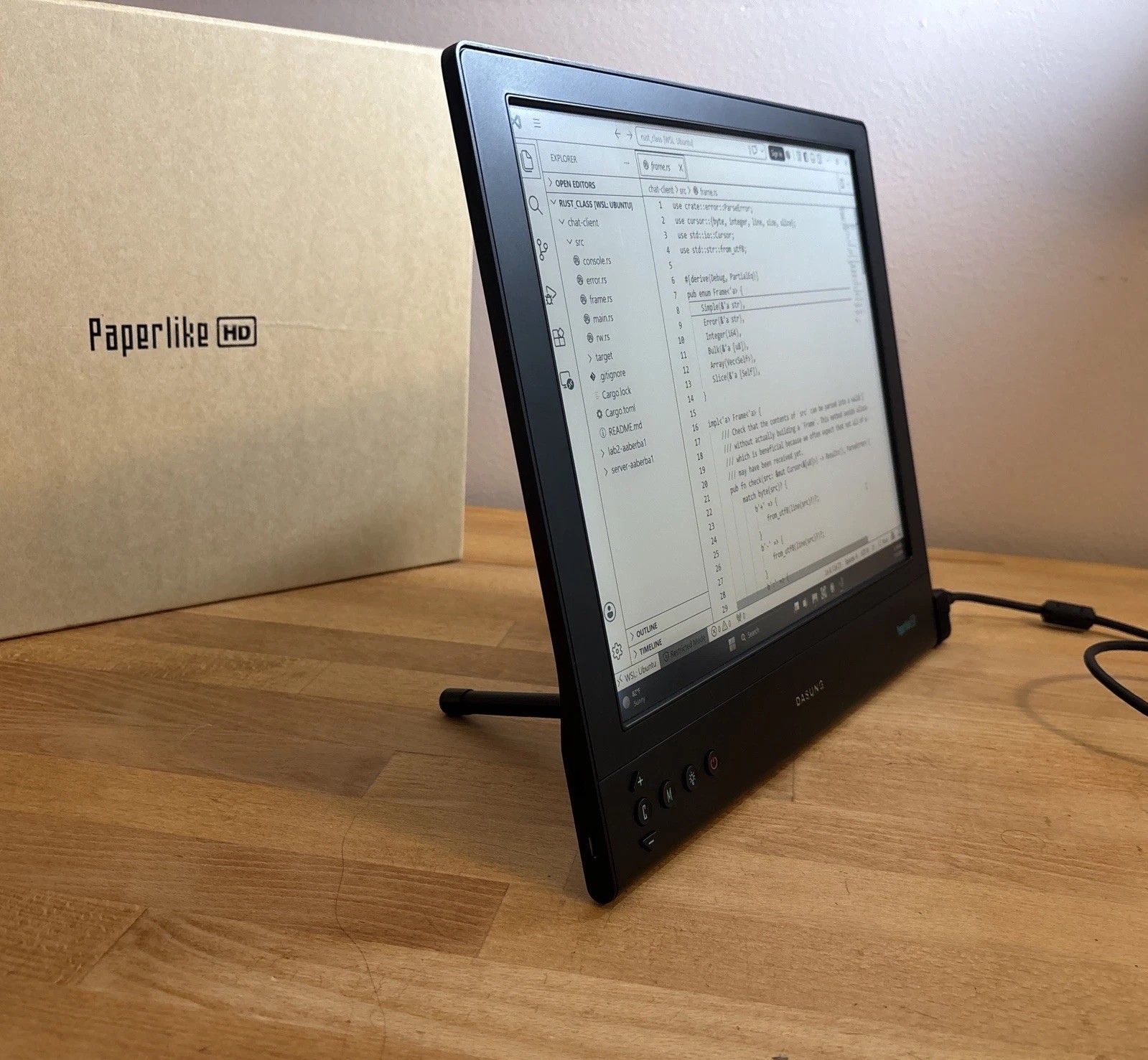 Dasung Paperlike HD-FT 13.3″ E-Ink Monitor Original Packaging + Custom Felt Case