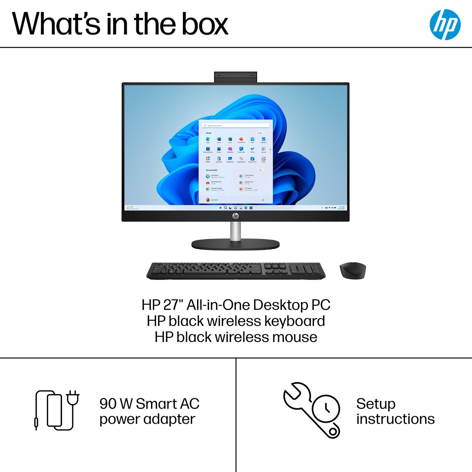 HP – 27″ Touch-Screen All-in-One with Adjustable Height – AMD Ryzen 7 – 16GB …