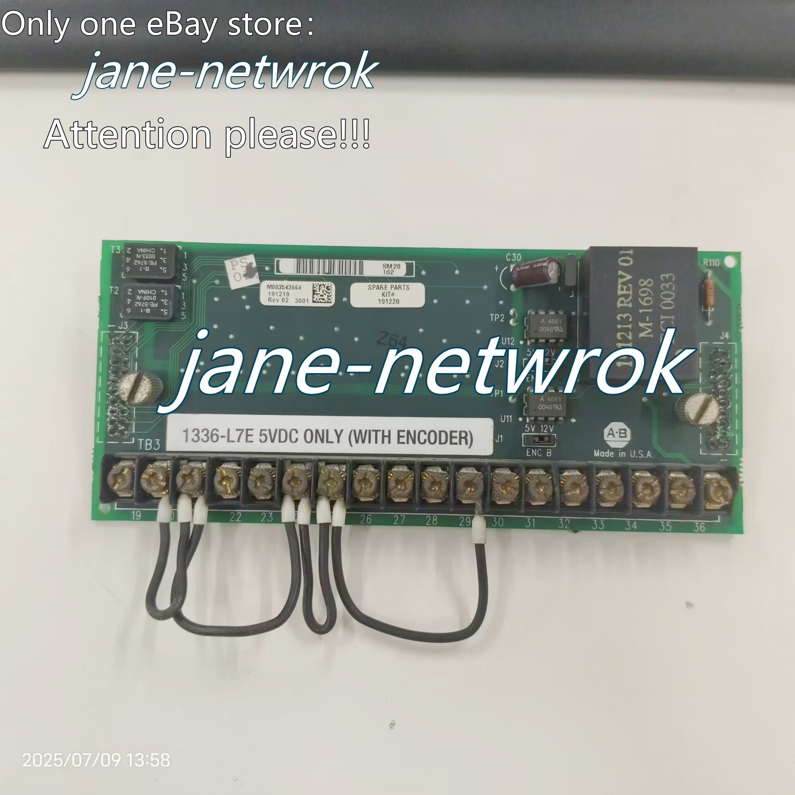 🔥1PC USED 1336-L7E 5VDC ONLY 191219 REV 02 by DHL or FedEx 90days warranty