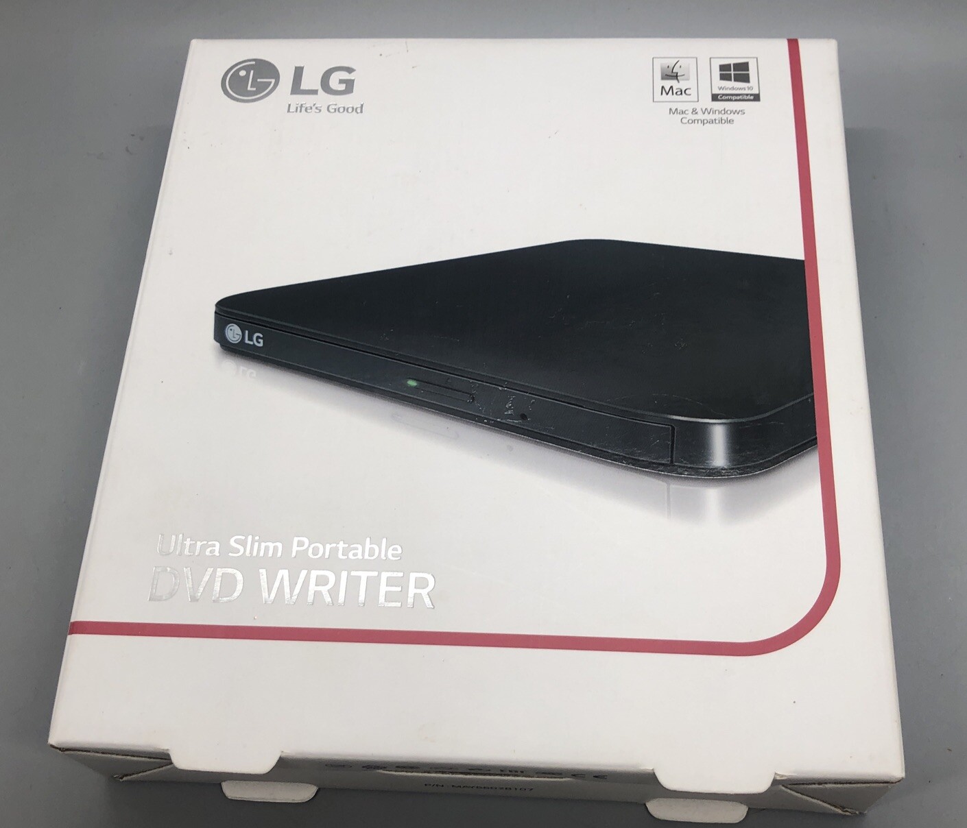 LG Ultra Slim Portable DVD SP80NB80 Writer Mac/Windows Compatible – New In Box