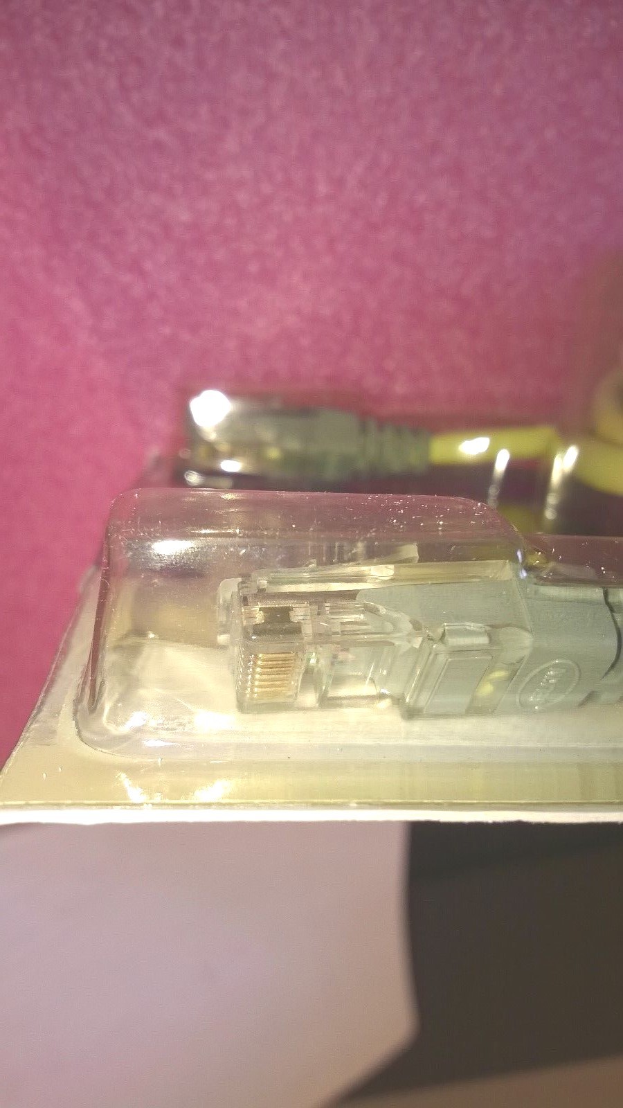 Belkin CAT5e Crossover Patch Cable RJ45 Connectors 7 ft. Yellow NOS