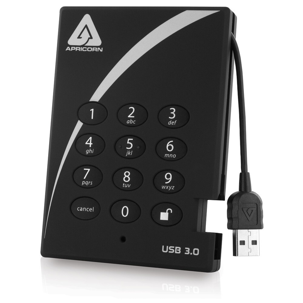 2TB Apricorn Aegis Padlock External Hard Drive