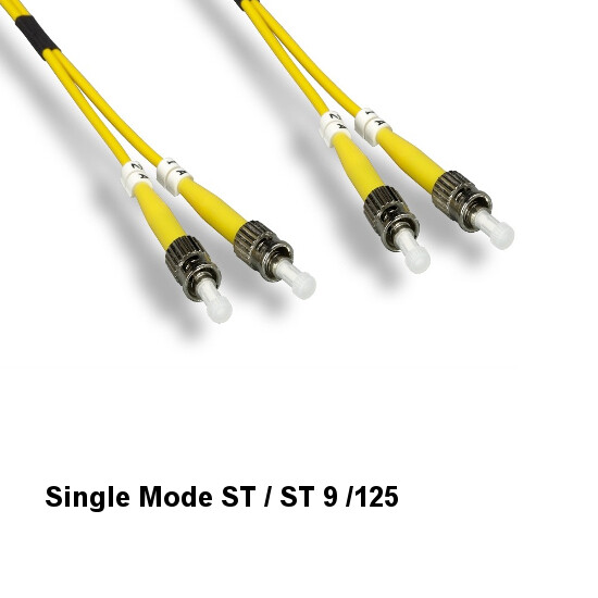 2m/6.56ft ST/ST Duplex 9/125 Single-Mode Fiber Optic Patch Cable OFNR Ethernet