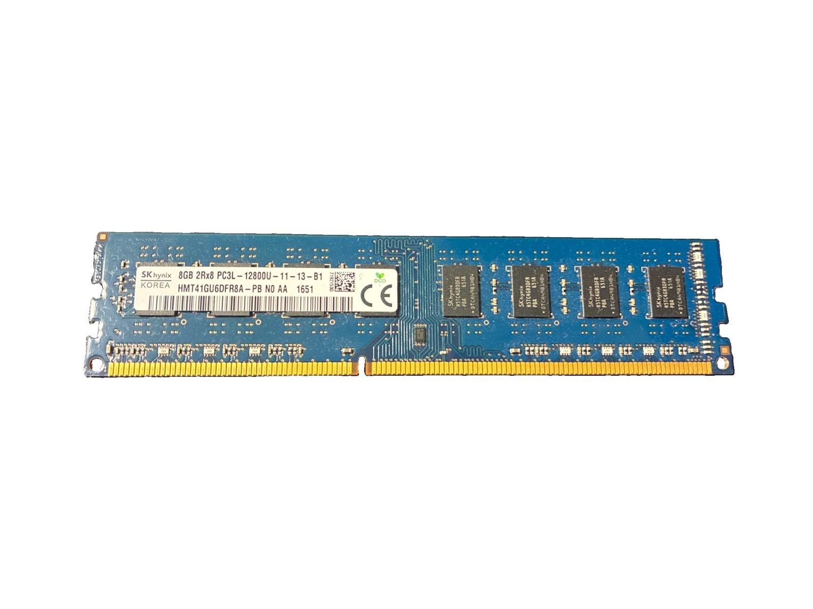 SK Hynix 8GB (1 Stick) PC3L-12800U DDR3 1600 DIMM PC Memory HMT41GU6DFR8A-PB