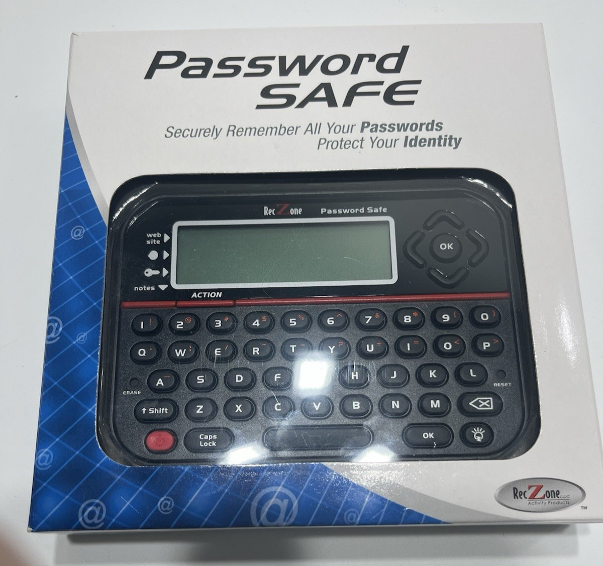New Password Safe RecZone Password Organizer Model 595 New In Box
