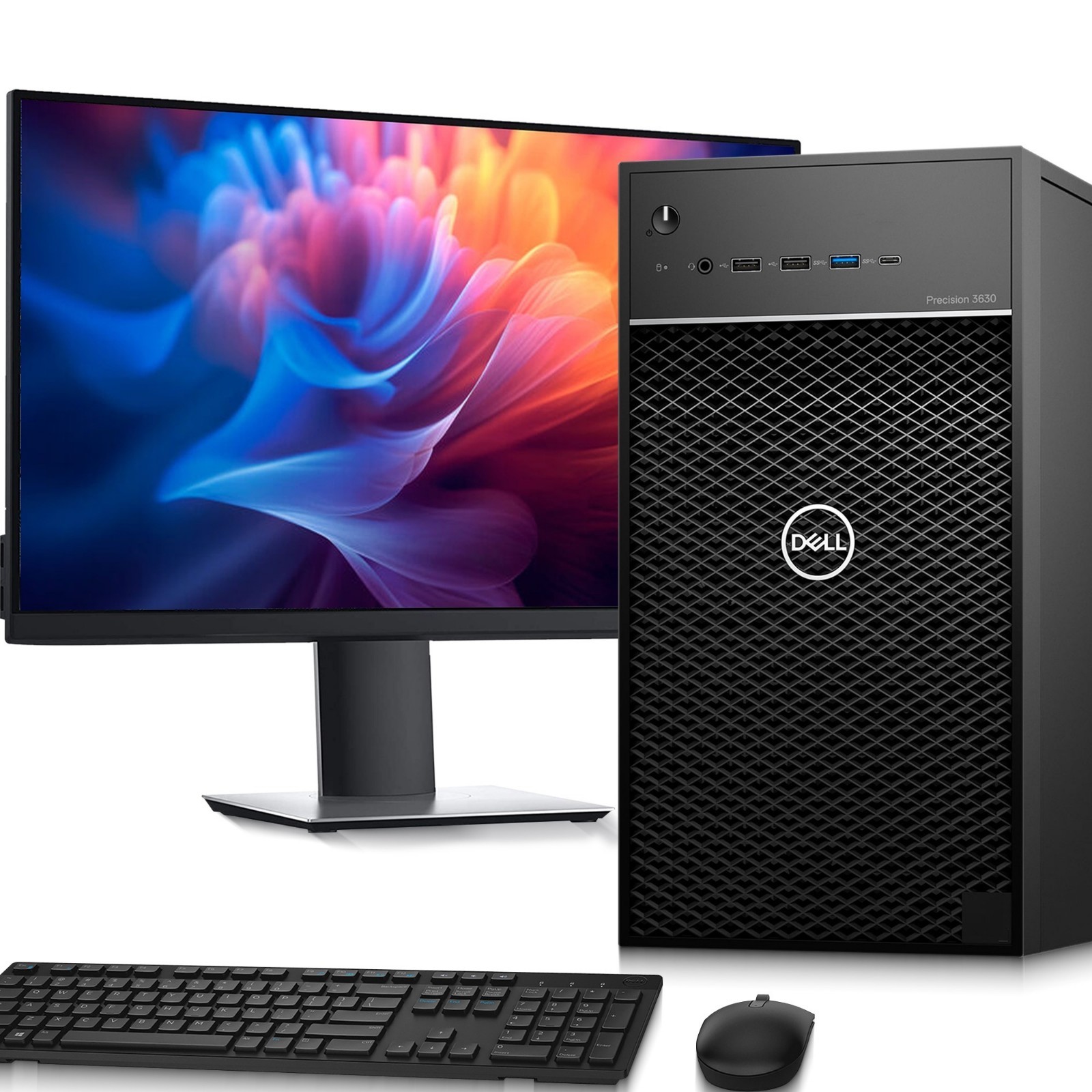 Dell 3630 Mini Tower i7-8th 32GB RAM 1TB SSD 500GB HDD 24″ LED Wi-Fi KB&M Win 11