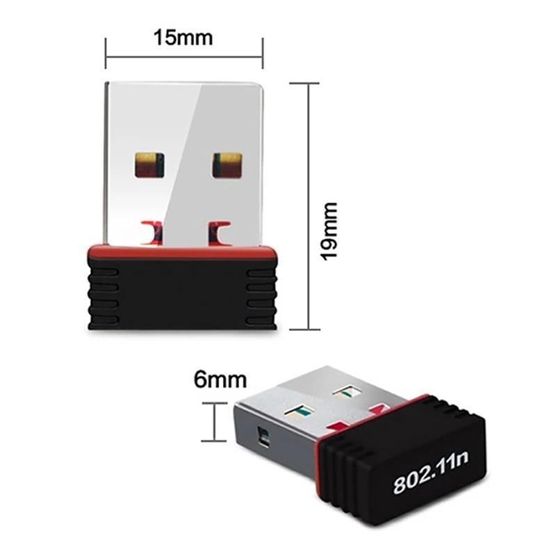 USB WiFi Adapter Dual Band 2.4GHz RTL8188 Wireless Dongle for PC Windows 10/11