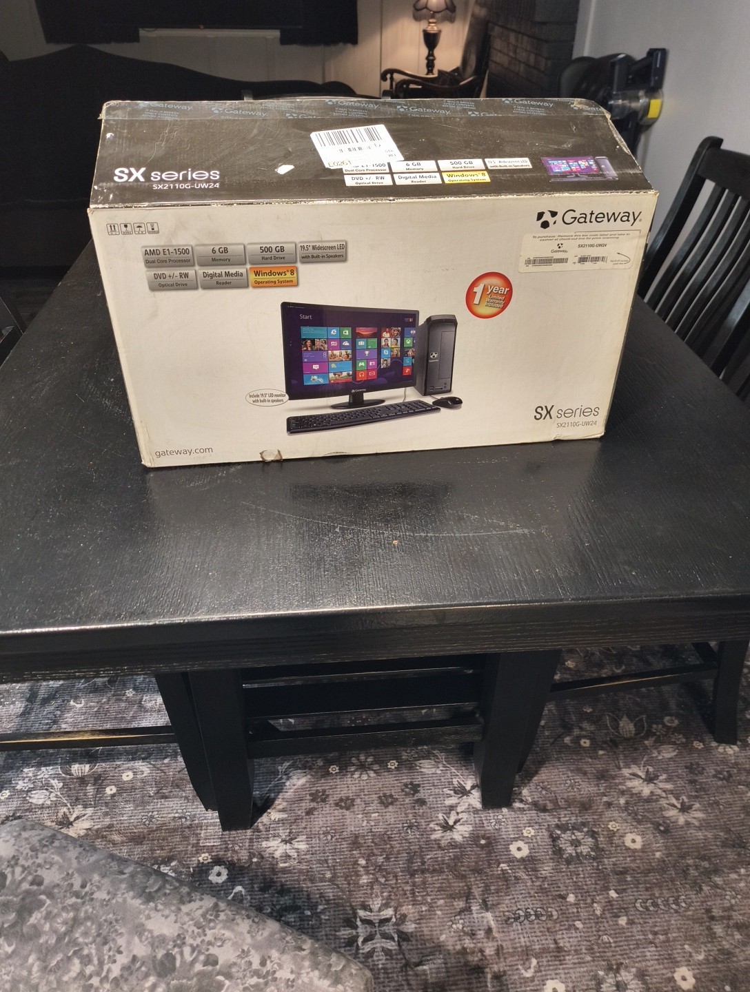 Gateway SX2110G-UW24 AMD E1-1500 Radeon HD 7310 500GB HDD 6GB Ram Windows 8