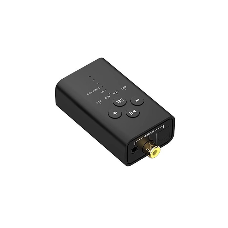 2-in-1 Bluetooth 5.2 Receiver Fiber Optic/Coaxial/Audio Adapter USB 3.5mm Aux