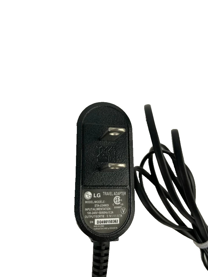 Genuine LG Travel Adapter STA-U34WDI Output 5.1 V 0.7 A Power Supply Adapter