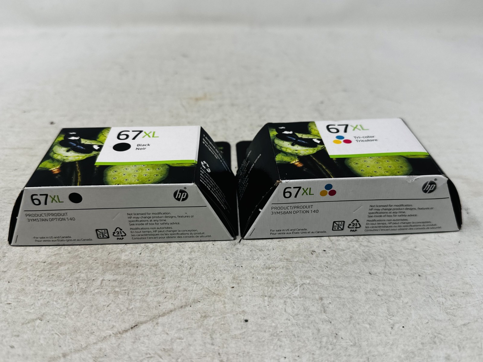 HP 67XL Black & Tricolor Ink Set 3YM57AN, 3YM58AN Sealed – EXP Jul 2024/Jan 2025