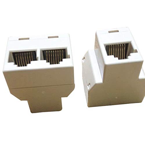 4 Pack RJ45 Splitter Connector Adapter 1 to 2 Female Port Plug 3 Way CAT 5 6 …