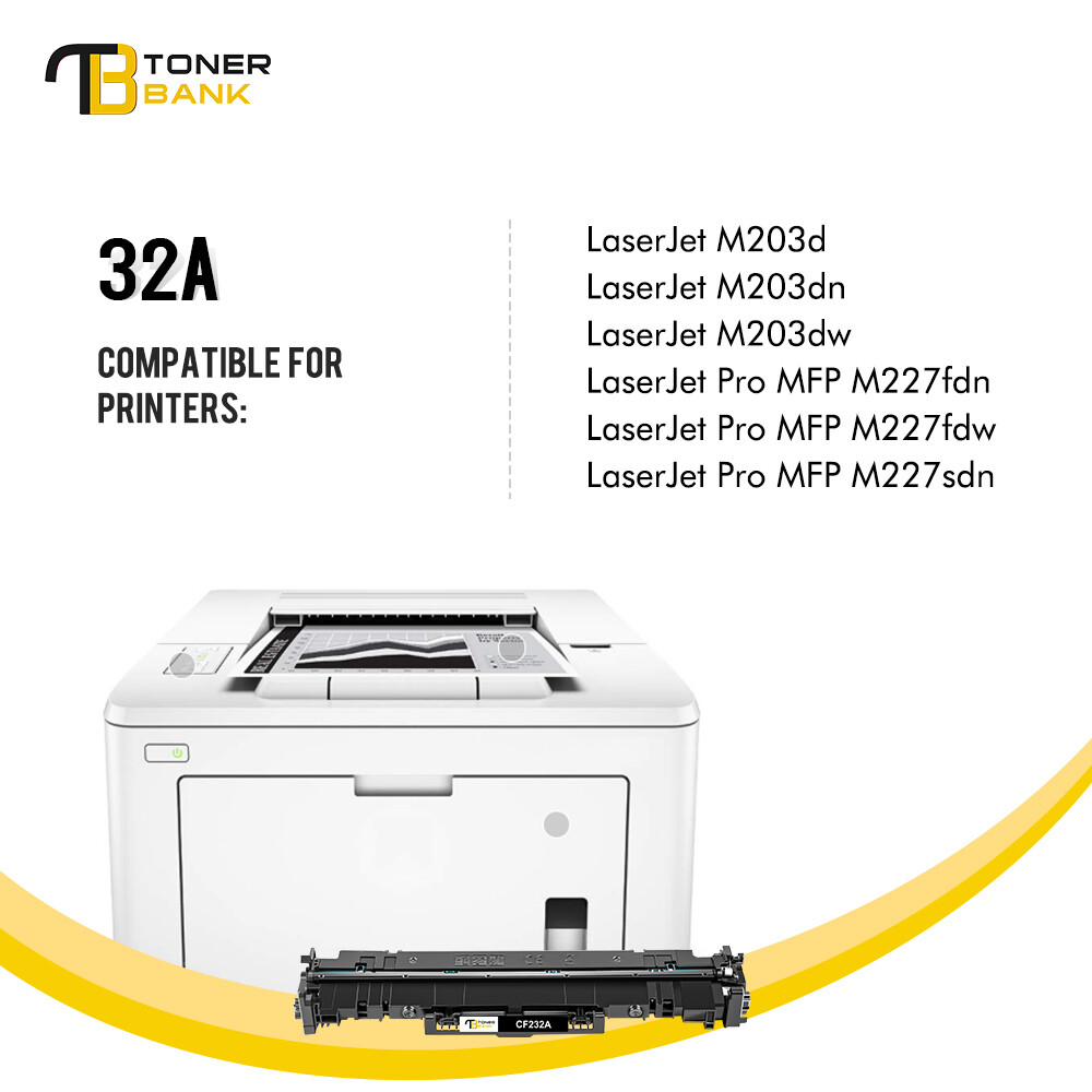 1-4PK Drum Compatible With HP 32A CF232A LaserJet Pro M203dw M203dn MFP M227sdn