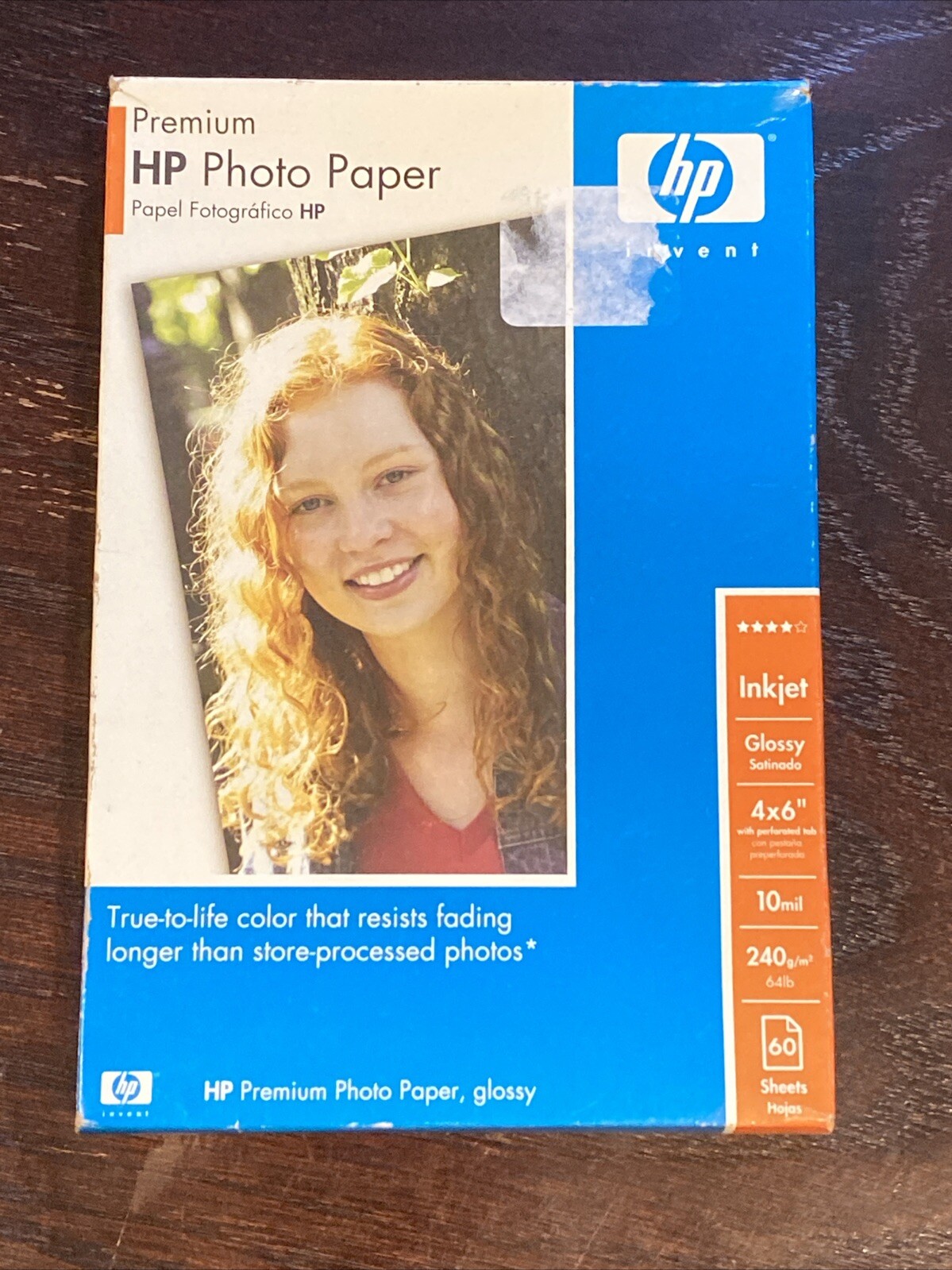 HP Premium Glossy Photo Paper 4×6 60 Sheets 10 Mil Thickness 64 Lb Inkjet NOB