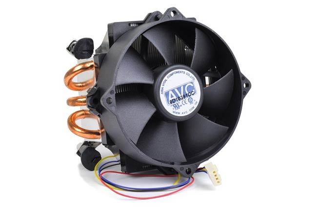 AVC CPU Cooler for Intel LGA775 Copper Heat Pipes Heatsink Fan Heavy Duty