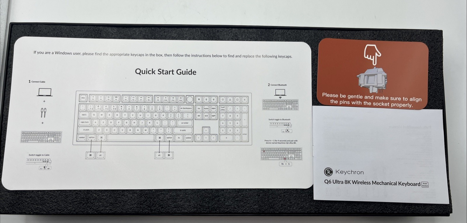 Keychron Q6 Ultra 8K Full Size Mechanical Keyboard Wireless RGB NEW / OPEN BOX