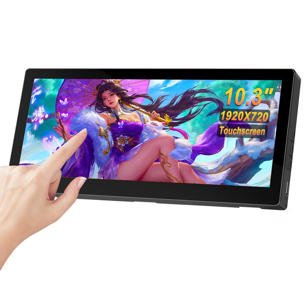 10.3″ Touch LCD Screen 1920*720 Secondary Monitor AIDA64 Sub Display CPU GPU