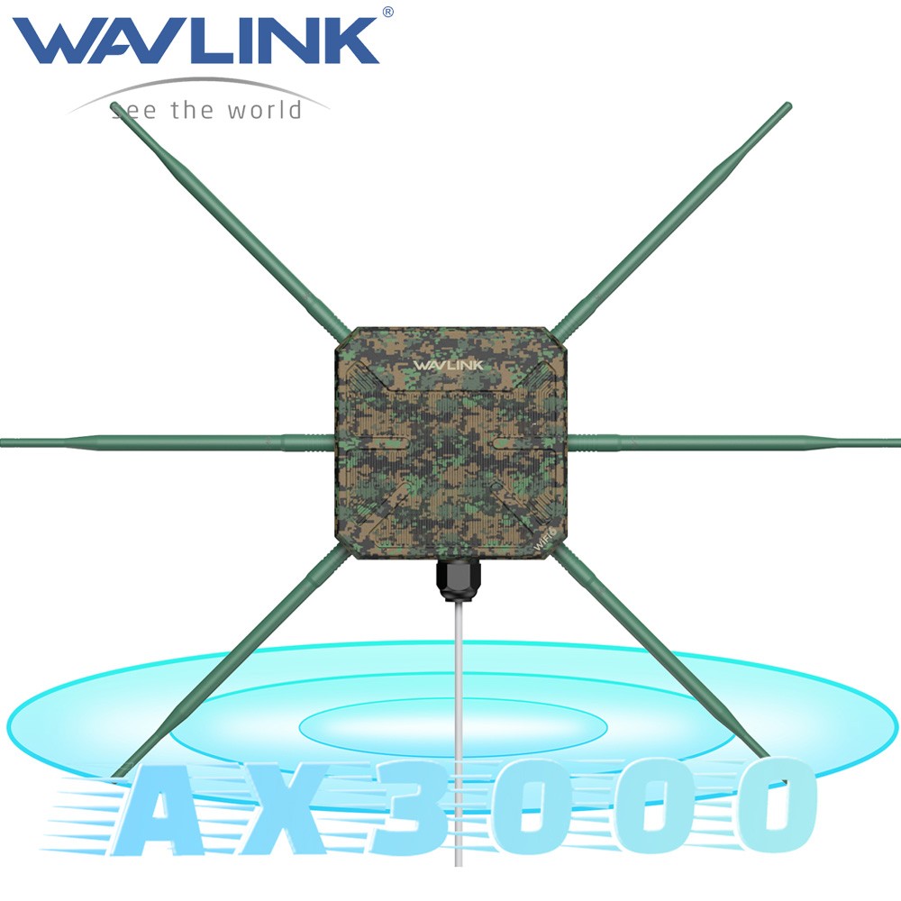 WAVLINK Long Range Outdoor WiFi Extender Router Mesh Repeater AX3000 IP67 w/POE