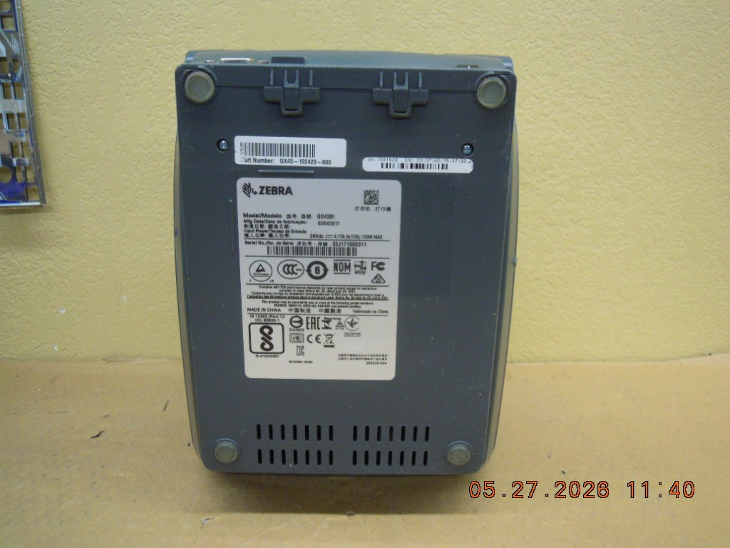 Zebra GX430t Thermal Label Printer | 300dpi | USB Cable | AC Adapter #8