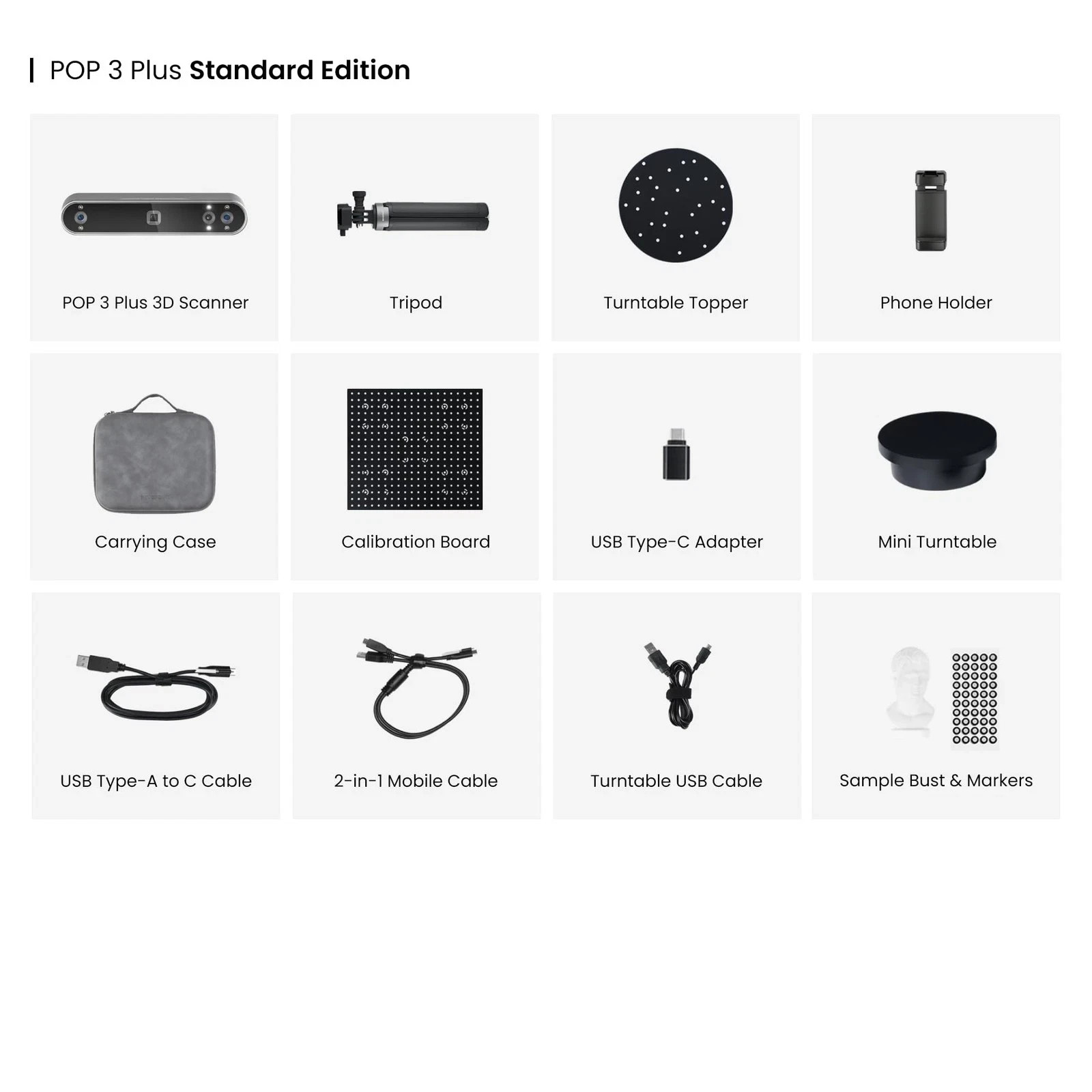 Revopoint POP 3 Plus 3D Scanner For 3D Print 0.04mm Precision18fps Handheld NEW