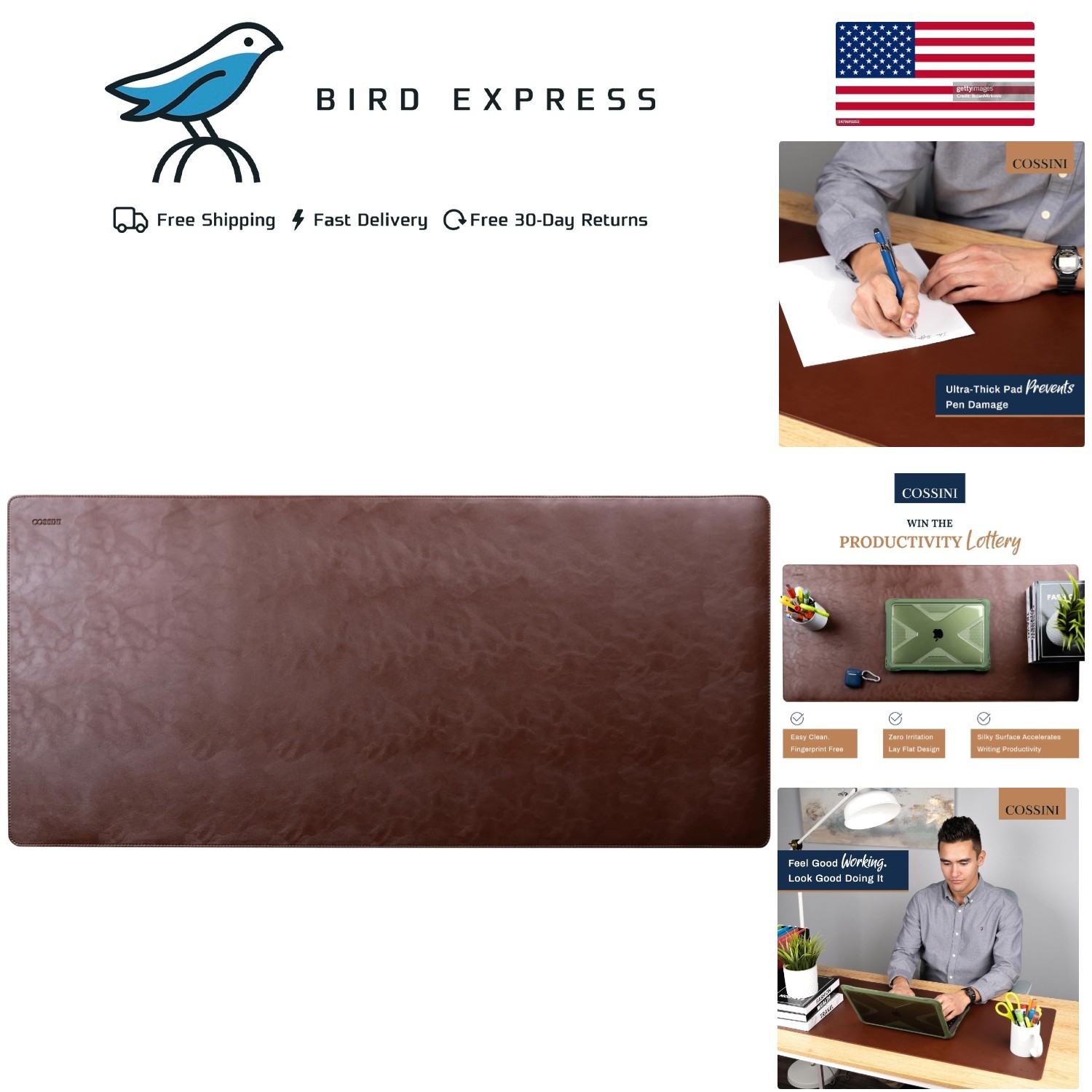 XL Desk Pad – Large Leather Desk Mat (17 X 36) – Buttery Smooth Writing