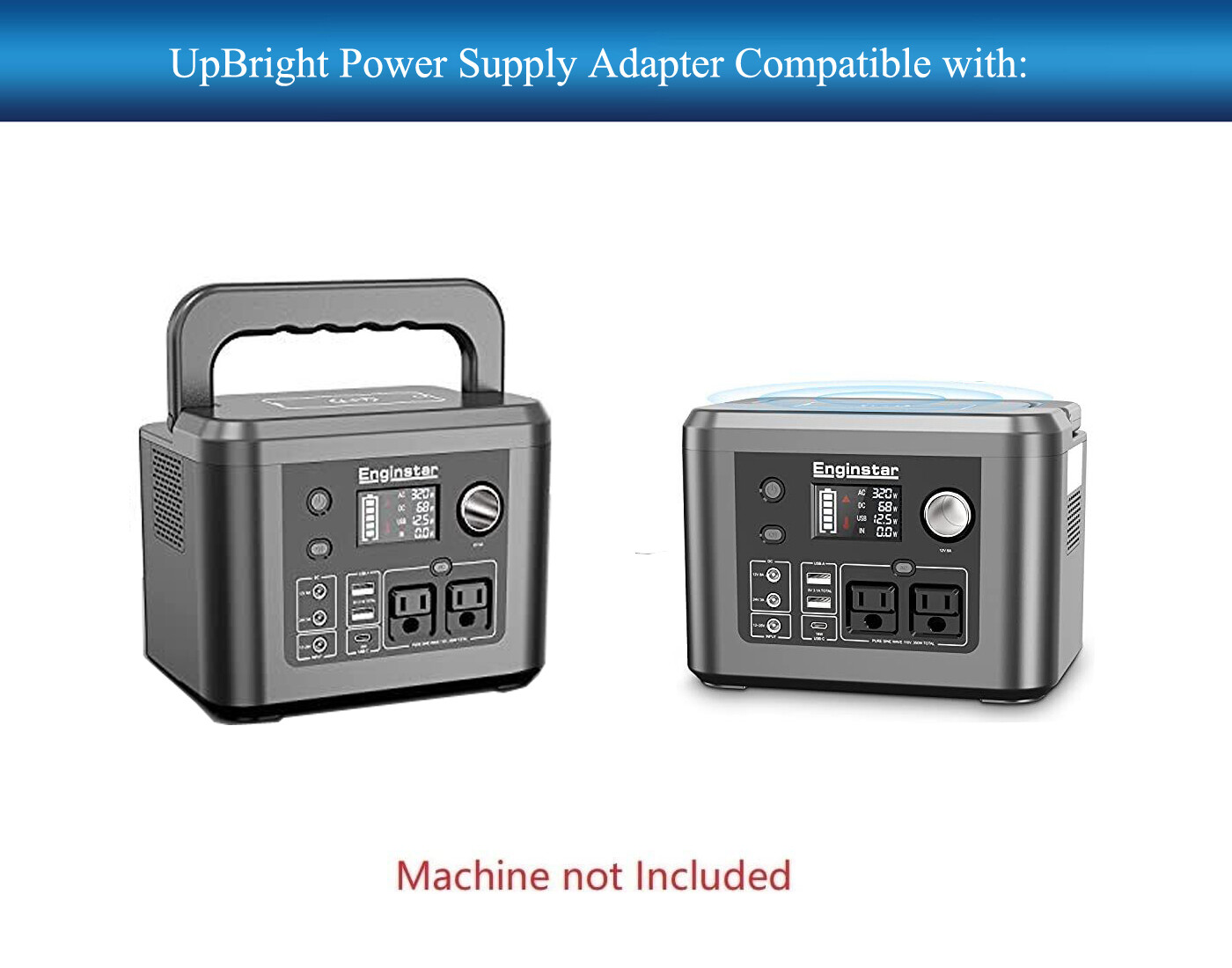 AC Adapter For EnginStar R350 350Watt 350W Portable Power Station 296Wh 80000mAh