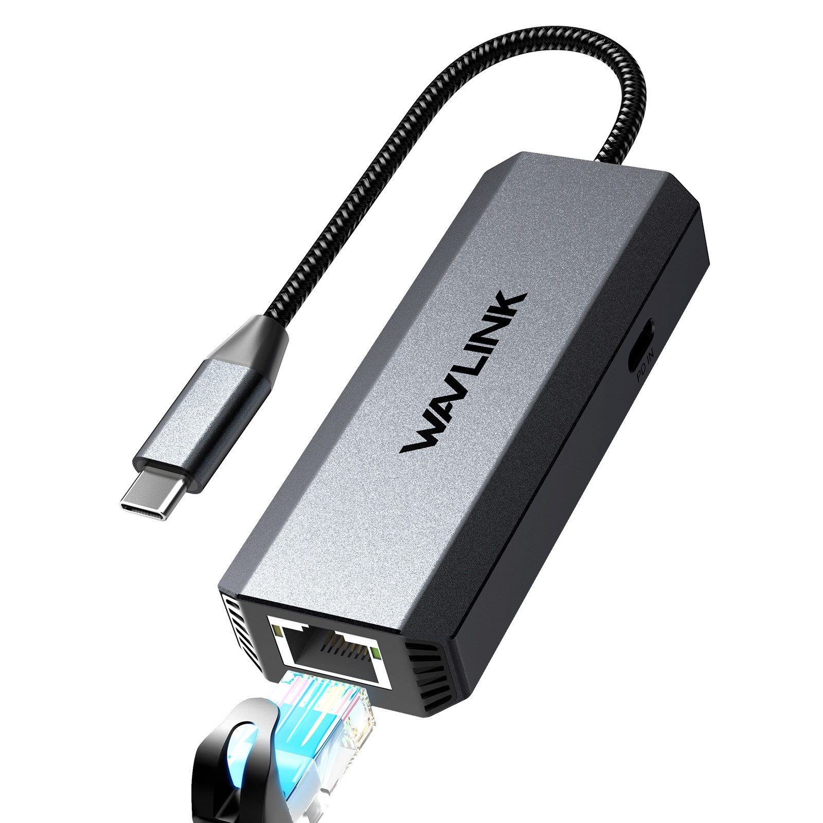 USB C to Ethernet Adapter 5Gbps/2.5 Gbps RJ45 Gigabit LAN Network Adapter 95W PD