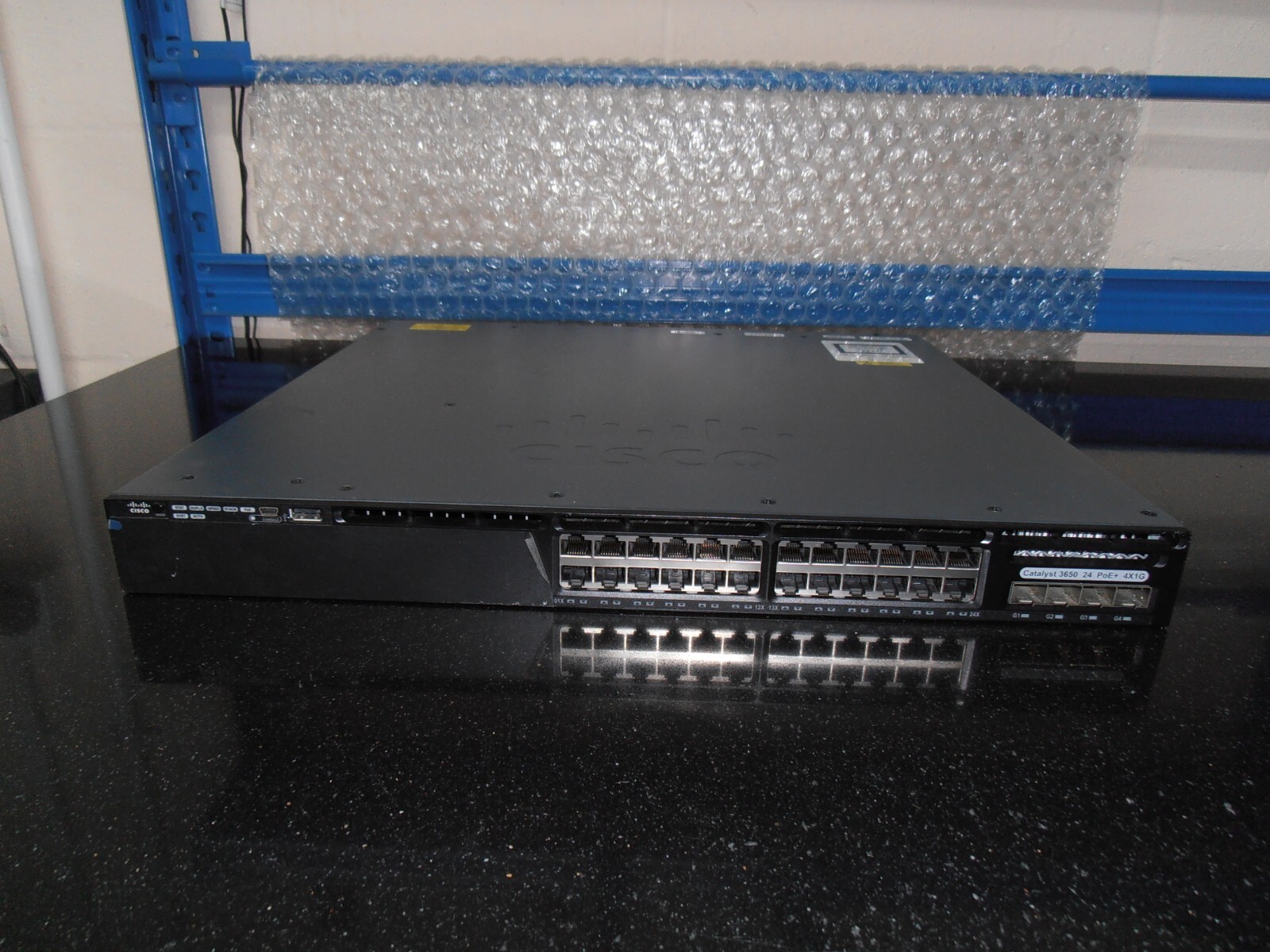 Cisco WS-C3650-24PS-E 24 Port Gig PoE Switch 4 X SFP 1 X PWR-C2-640WAC