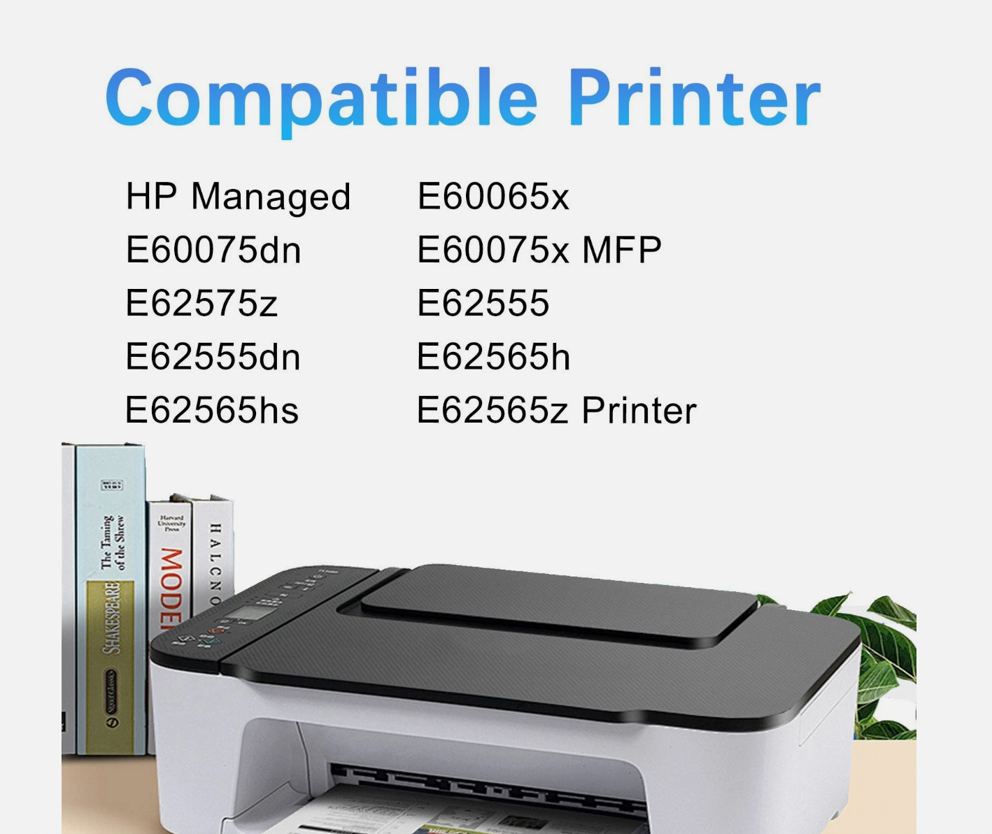LeciRoba W9004MC Toner Cartridge Replacement HP E60065x E60075dn E62575z Black