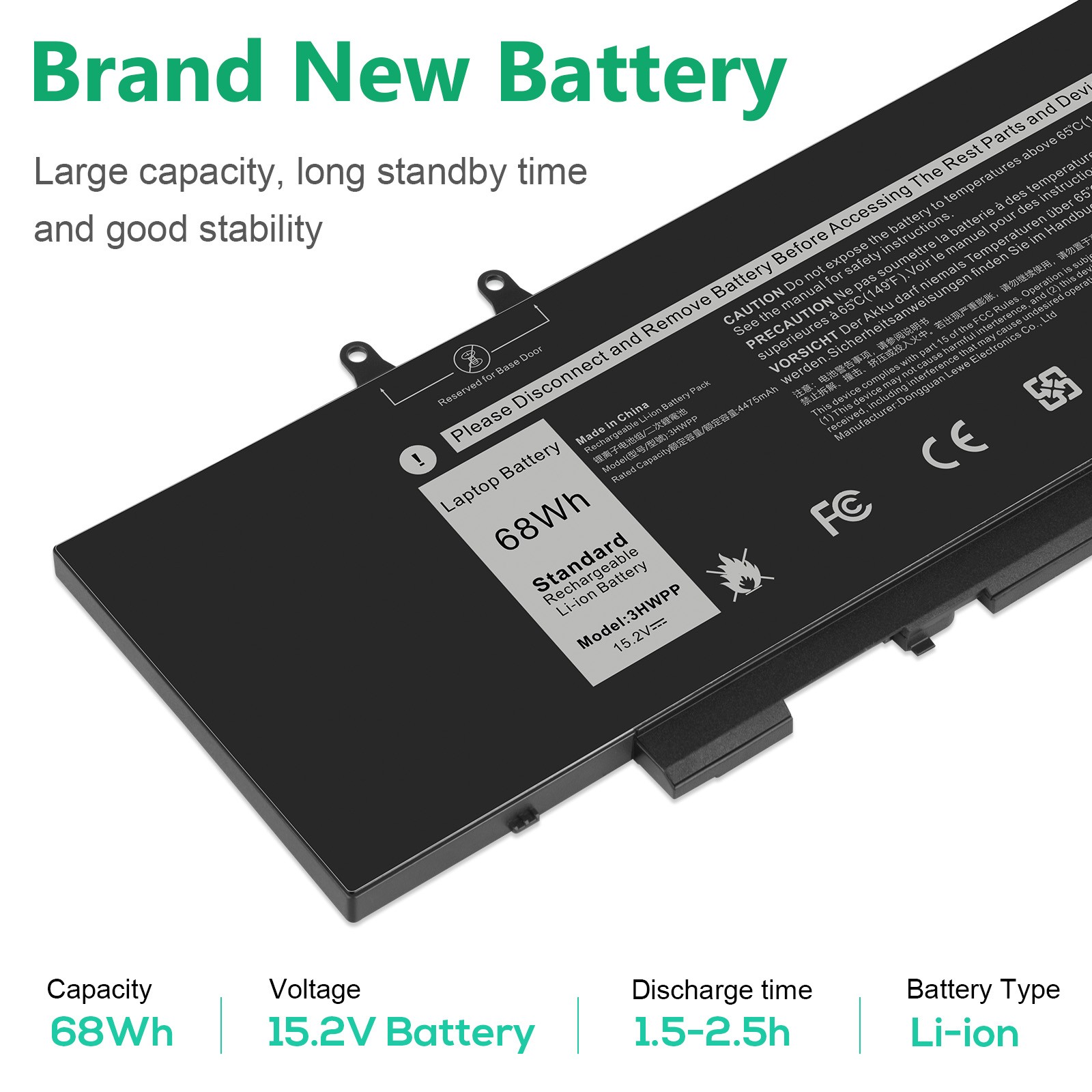 ✅3HWPP /4GVMP BATTERY FOR DELL Latitude 5401 5410 5411 5501 5510 Precision 3541