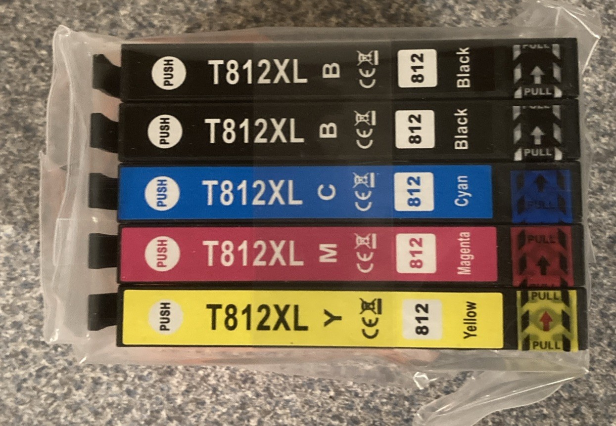 812XL T812XL Ink Cartridges For Epson WorkForce WF-7840 WF-7820 WF7310 EC-C7000
