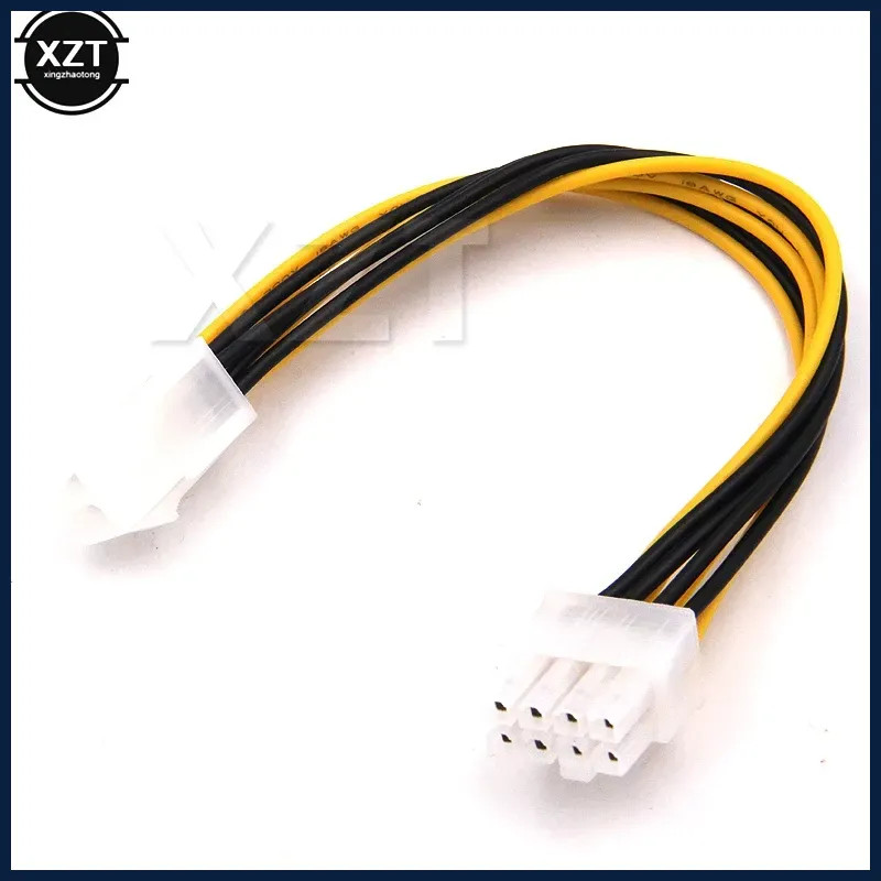 12V 4 Pin Male to 8 Pin CPU Power Cable ATX EPS Adapter Cord PSU