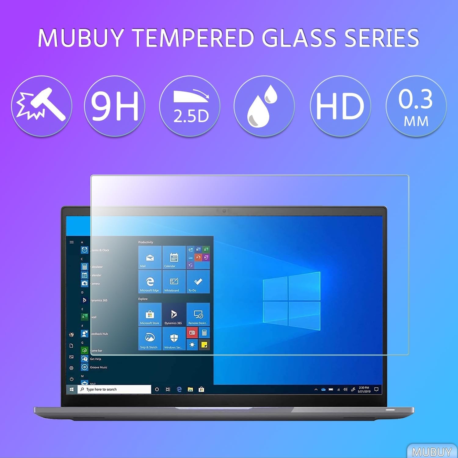 Tempered Glass Screen Protector for Lenovo ideapad 5/5i Pro 16 & Slim 3/5/7 16 &