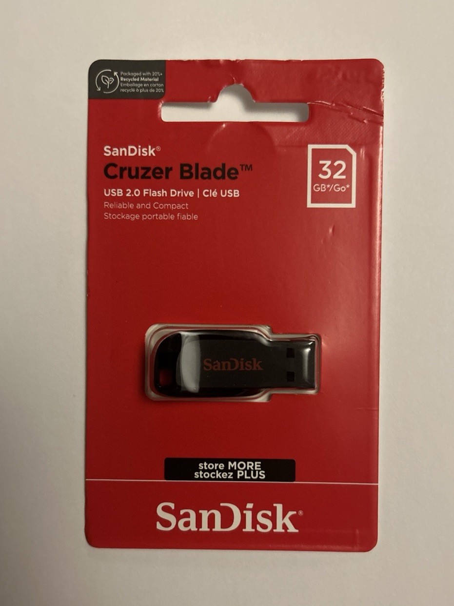 SanDisk Cruzer Blade USB Flash Drive – 32GB (Red)