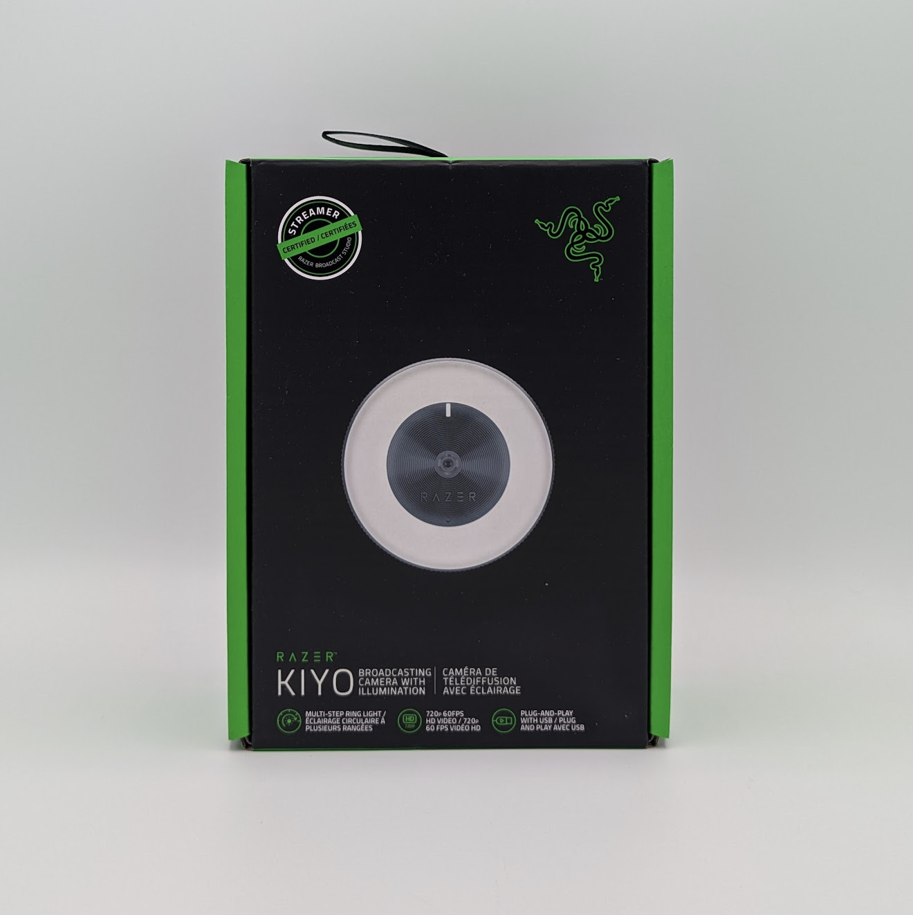 Razer Kiyo Gaming WebCam for PC, RZ19-02320100-R3U1 4 MP Streaming Camera- Black