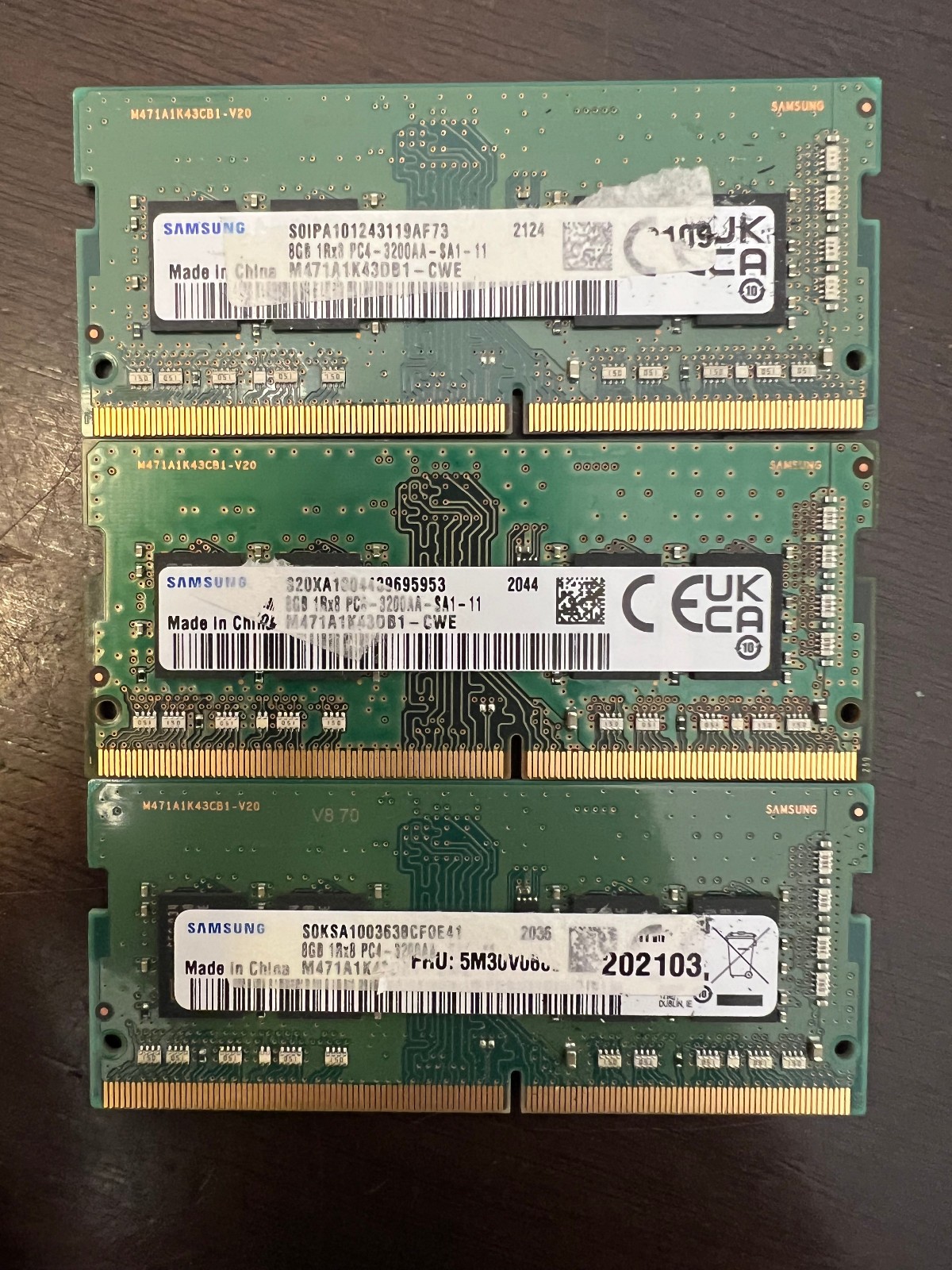 Samsung 8GB DDR4 3200MHz PC4-25600 1.2V 1Rx8 260-Pin SODIMM Laptop RAM