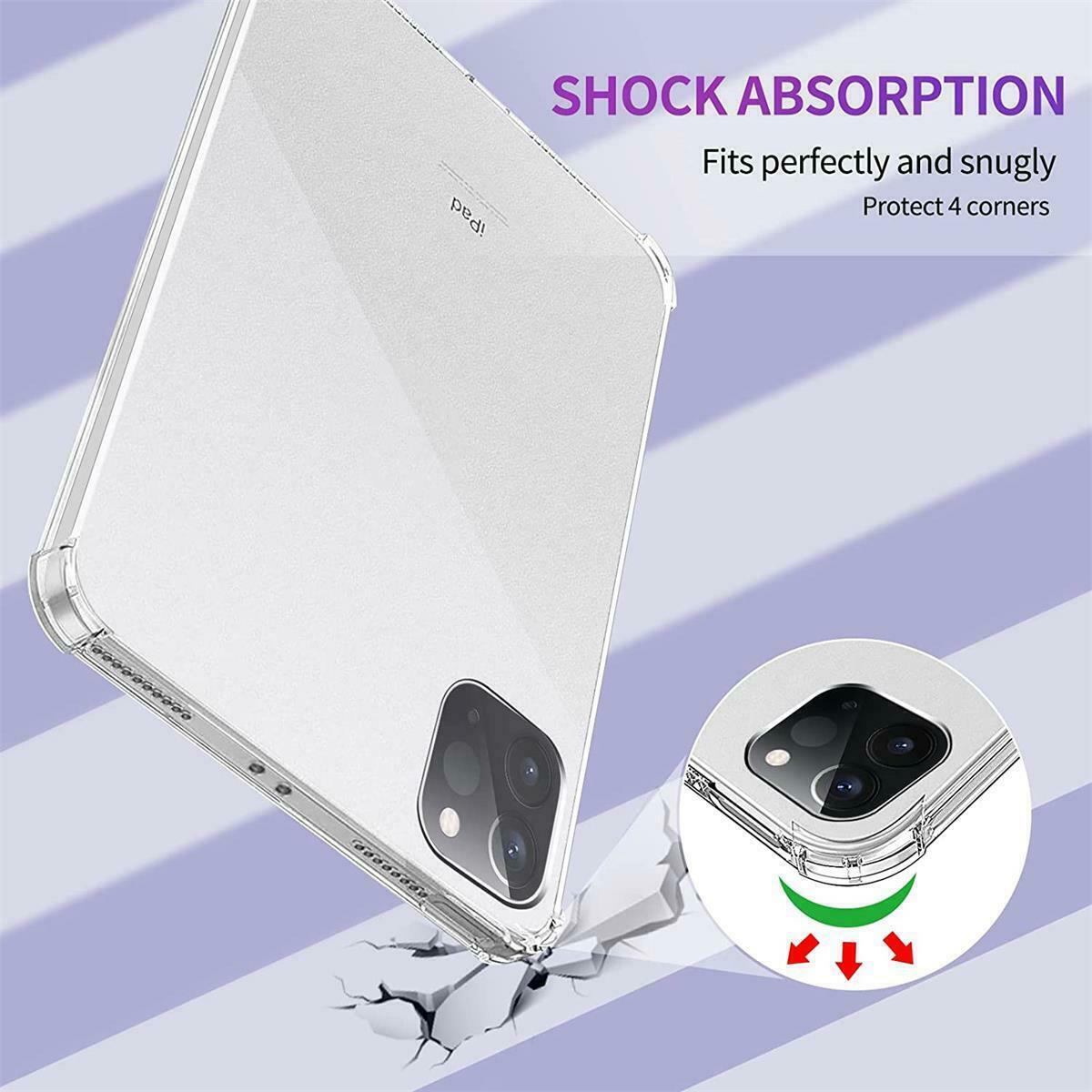 Clear Case for iPad Pro 12.9″ 5 4 3 2 1 Gen 2021/2020/2018 Shockproof Slim Cover