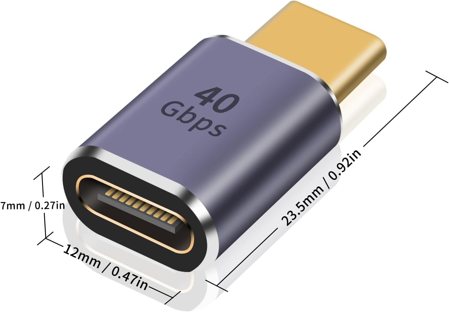 USB C Extender Adapter 40Gbps 8K 60Hz USB C Male to Female Extension Adapter