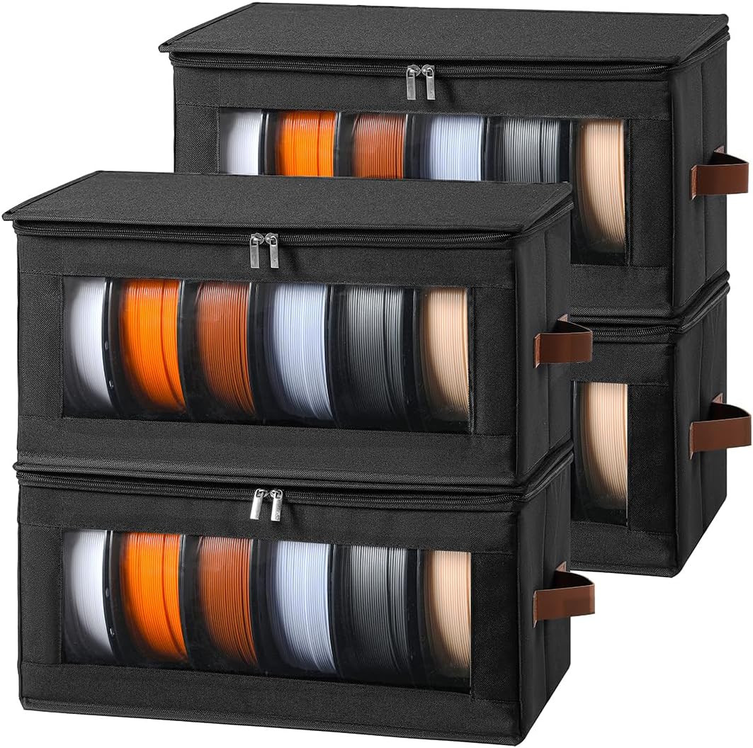 Filament Storage Box – 4 Pack 3D Printer Filament Storage Containers with Desicc